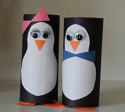 cardboard penguins