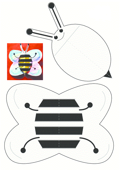 шаблон пчелы