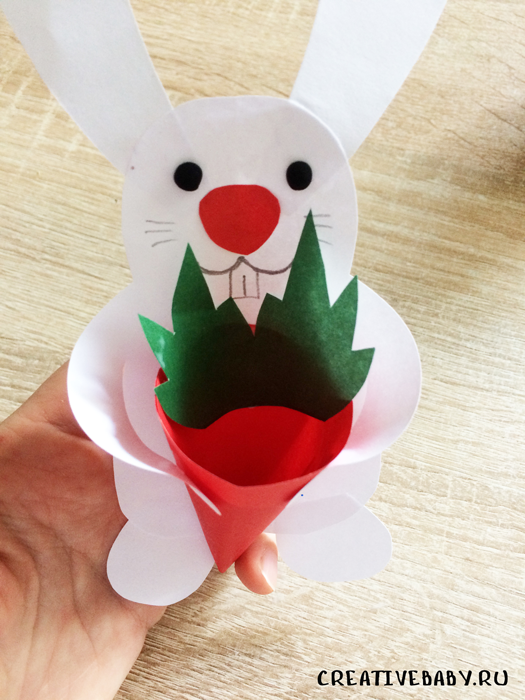 Изготовление оригами зайца из бумаги