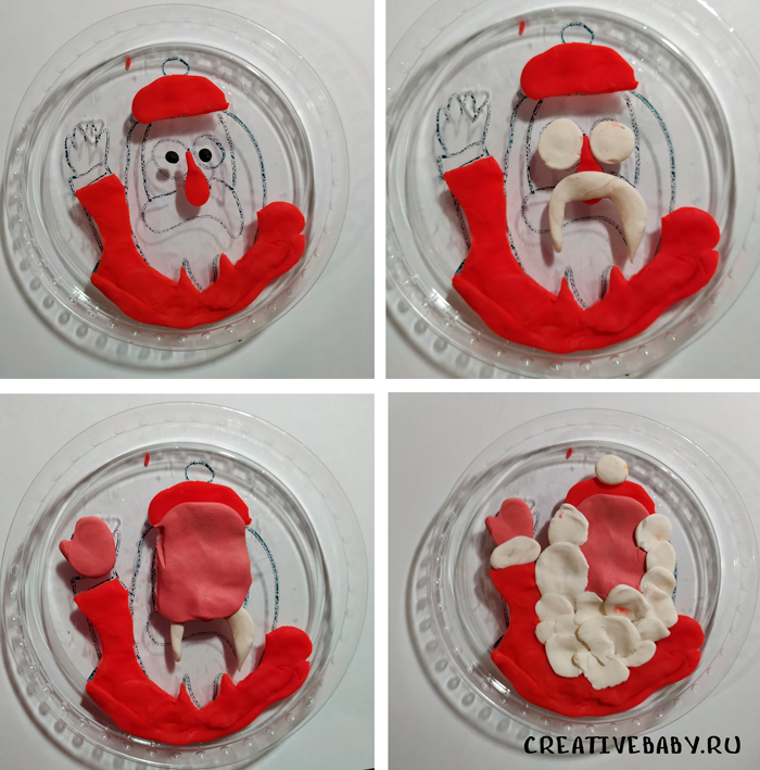 Как слепить Деда Мороза из пластилина своими руками - пошаговая инструкция и интересные идеи